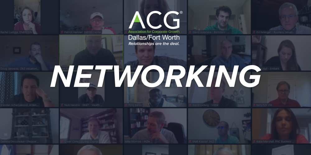 ACG DFW 2021 January Speed Networking Event ACG Dallas/Fort Worth